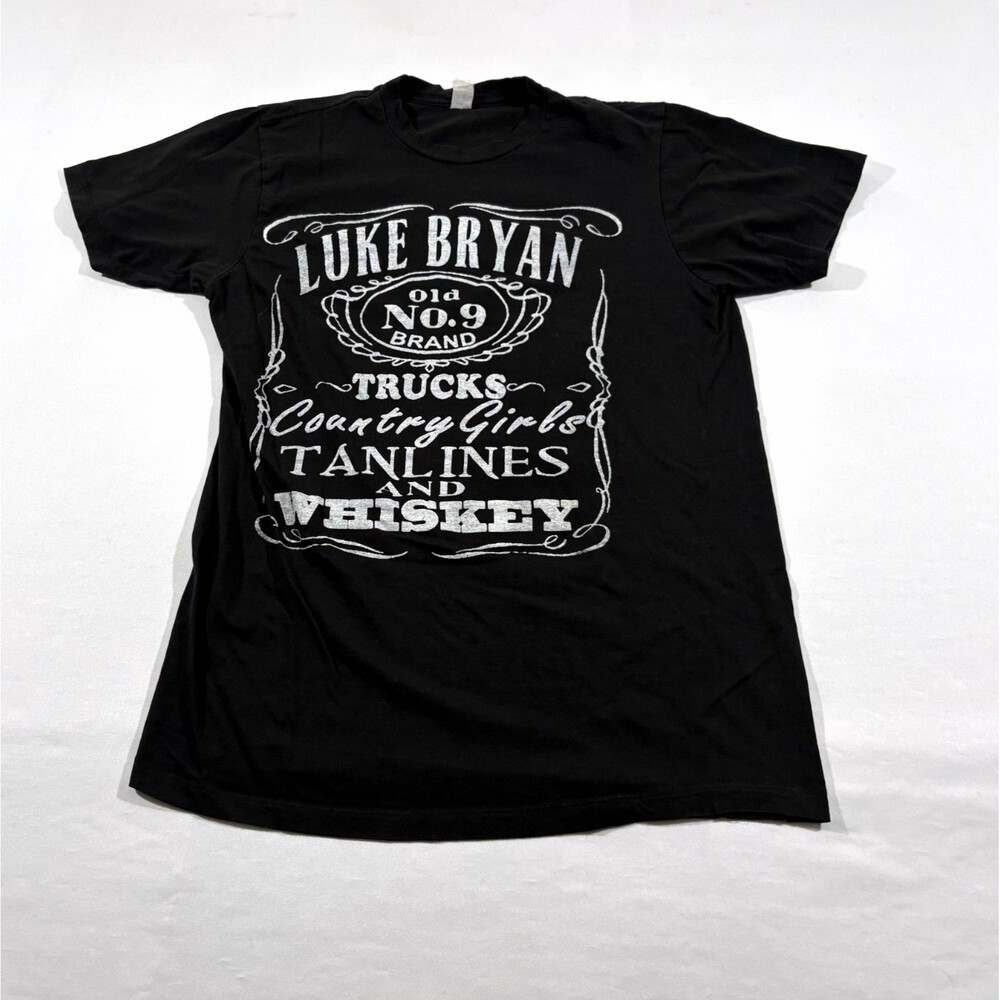 Luke Bryan Black Farm Tour Concert Tee T-Shirt Country Music Whisky Crew Sz S